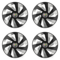 Puklice pre Alfa Romeo 15 Vector RC black and silver