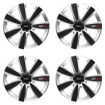 Puklice pre Kia (staršie logo) 14 GTX CARBON silver/black