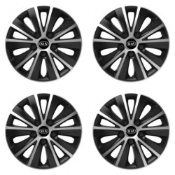 Puklice pre Kia (staršie logo) 14 RAPIDE silver and black