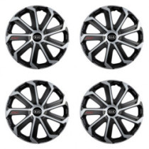 Puklice pre Kia (staršie logo) 15 Evo black&silver