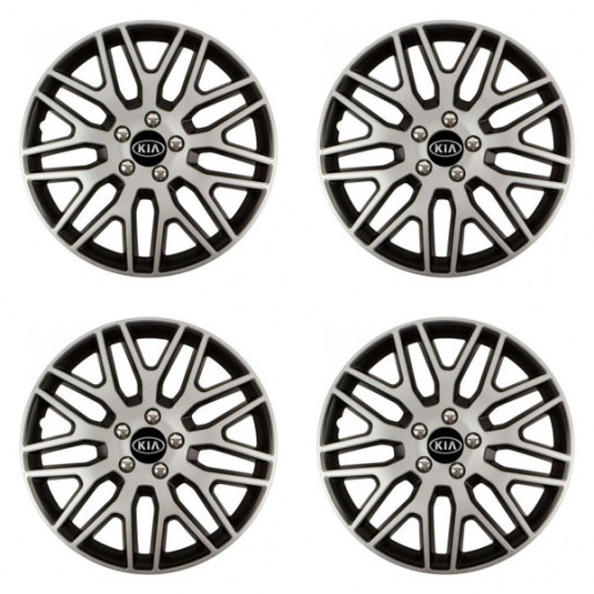 Puklice pre Kia (staršie logo) 15 Dakar NC silver and black