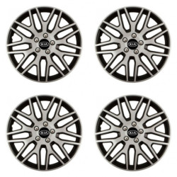 Puklice pre Kia (staršie logo) 15 Dakar NC silver and black
