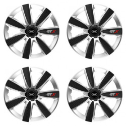 Puklice pre Kia (staršie logo) 15 GTX CARBON silver/black
