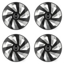 Puklice pre Kia (staršie logo) 16 Vector RC black and silver