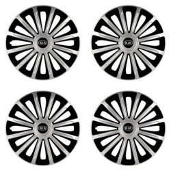 Puklice pre Kia (staršie logo) 16 TREND silver and black