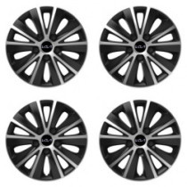 Puklice pre Kia (nové logo) 15 RAPIDE silver and black