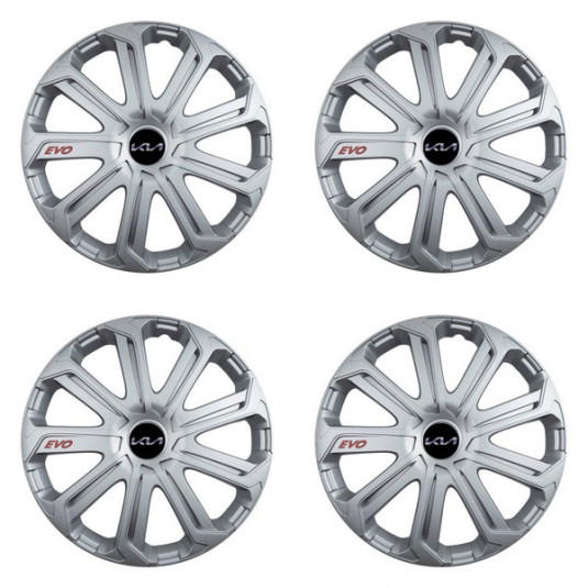 Puklice pre Kia (nové logo) 16 Evo silver