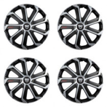 Puklice pre Dacia (staršie logo) 14 Evo black&silver