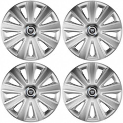 Puklice pre Dacia (staršie logo) 14 Aviator carbon RC silver
