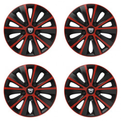 Puklice pre Dacia (staršie logo) 14 RAPIDE red and black
