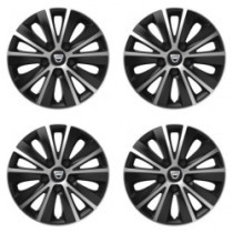Puklice pre Dacia (staršie logo) 14 RAPIDE silver and black