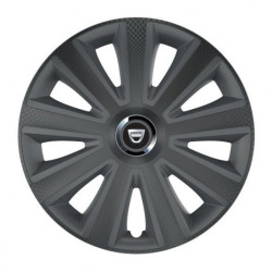 Puklice pre Dacia (staršie logo) 15 Aviator carbon grafite