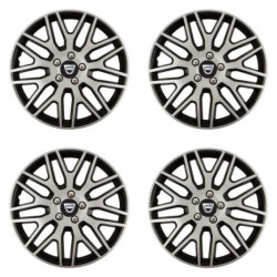 Puklice pre Dacia (staršie logo) 15 Dakar NC silver and black