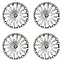 Puklice pre Dacia (staršie logo) 15 CRYSTAL silver