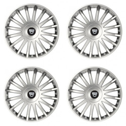 Puklice pre Dacia (staršie logo) 15 CRYSTAL silver