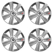 Puklice pre Dacia (staršie logo) 15 GTX CARBON silver