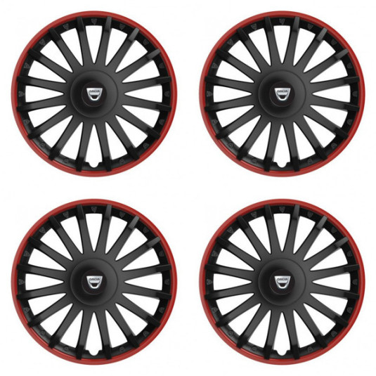 Puklice pre Dacia (staršie logo) 15 CRYSTAL RO black