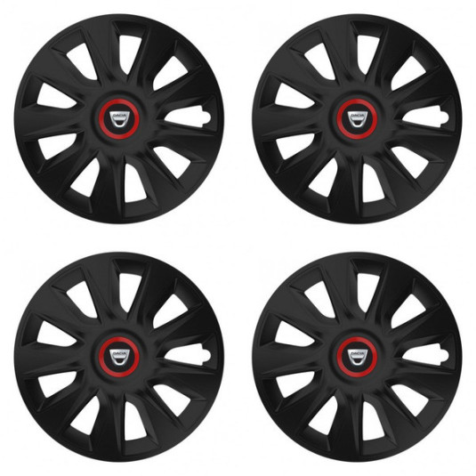 Puklice pre Dacia (staršie logo) 15 STRATOS RR black