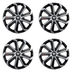 Puklice pre Dacia (staršie logo) 16 Evo black&silver