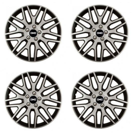 Puklice pre Dacia (nové logo) 14 Dakar NC silver and black