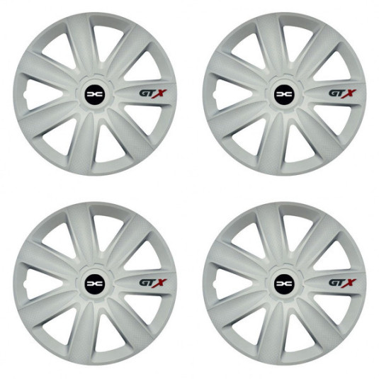 Puklice pre Dacia (nové logo) 15 GTX carbon white