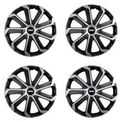 Puklice pre Dacia (nové logo) 15 Evo black&silver