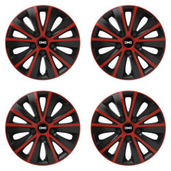 Puklice pre Dacia (nové logo) 15 RAPIDE red and black