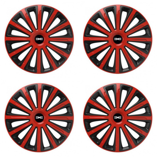 Puklice pre Dacia (nové logo) 16 TREND red and black