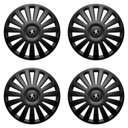 Puklice pre Peugeot (staršie logo) 14 Luxury black