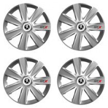 Puklice pre Peugeot (staršie logo) 14 GTX CARBON silver