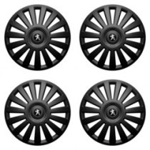 Puklice pre Peugeot (staršie logo) 15 Luxury black