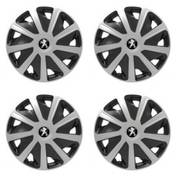 Puklice pre Peugeot (staršie logo) pre dodávky 15 Craft silver and black