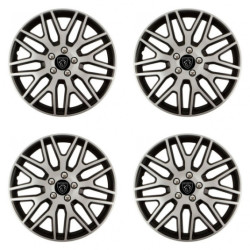 Puklice pre Peugeot (nové logo) 14 Dakar NC silver and black