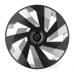 Puklice pre Peugeot (nové logo) 14 Vector RC black and silver