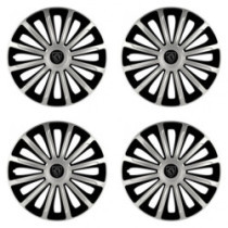 Puklice pre Peugeot (nové logo) 15 TREND silver and black