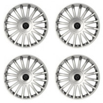 Puklice pre Peugeot (nové logo) 15 CRYSTAL silver