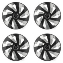 Puklice pre Peugeot (nové logo) 16 Vector RC black and silver