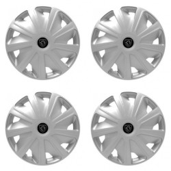 Puklice pre Peugeot (nové logo) pre dodávky 16 Craft silver