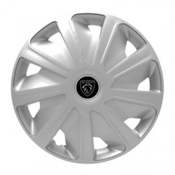 Puklice pre Peugeot (nové logo) pre dodávky 16 Craft silver