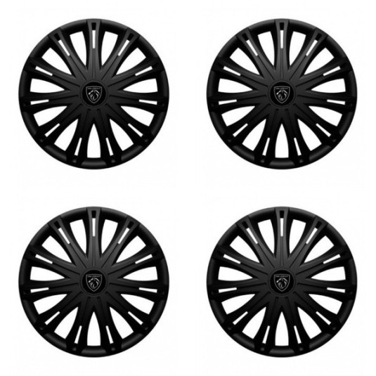 Puklice pre Peugeot (nové logo) 17 SPARK BLACK