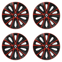 Puklice pre Renault (staršie logo) 14 RAPIDE red and black