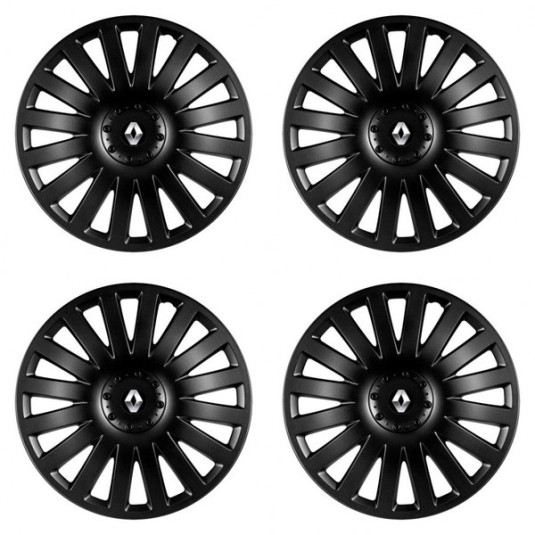 Puklice pre Renault (staršie logo) 15 Smart black