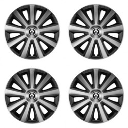 Puklice pre Renault (staršie logo) 15 Aviator carbon silver&black