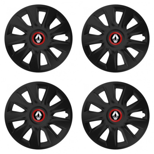 Puklice pre Renault (staršie logo) 15 STRATOS RR black