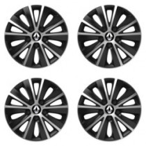 Puklice pre Renault (staršie logo) 15 RAPIDE silver and black