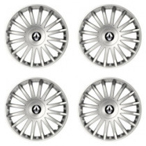 Puklice pre Renault (staršie logo) 16 CRYSTAL silver