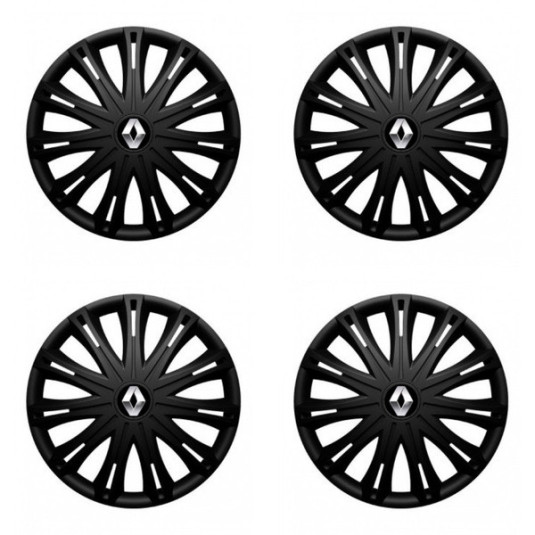 Puklice pre Renault (staršie logo) 16 SPARK BLACK