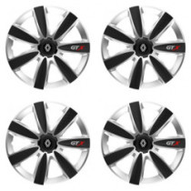 Puklice pre Renault (nové logo) 14 GTX CARBON silver/black