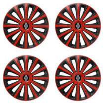 Puklice pre Renault (nové logo) 15 TREND red and black