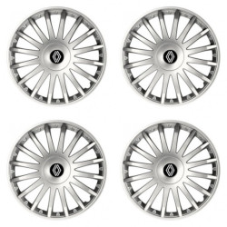 Puklice pre Renault (nové logo) 15 CRYSTAL silver
